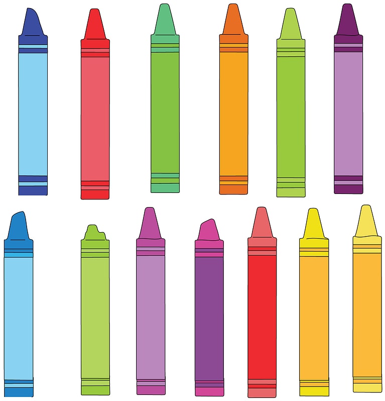 Set of Crayons - Free vector images on creazilla.com