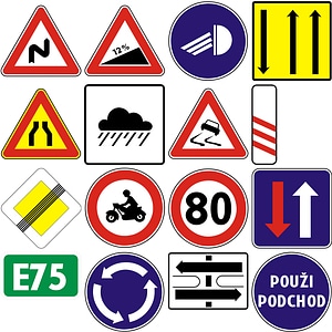 204 Road Signs of Slovakia