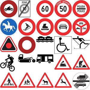 218 Road Signs of Switzerland