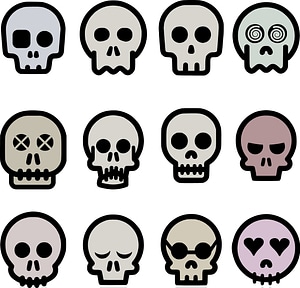 Set of Skulls