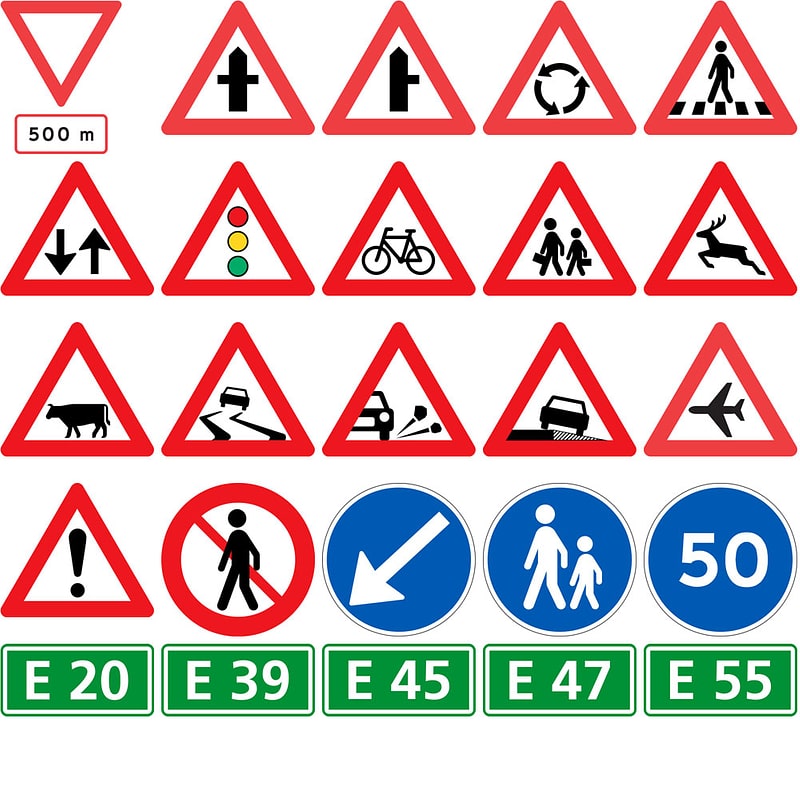 Road Signs in Denmark