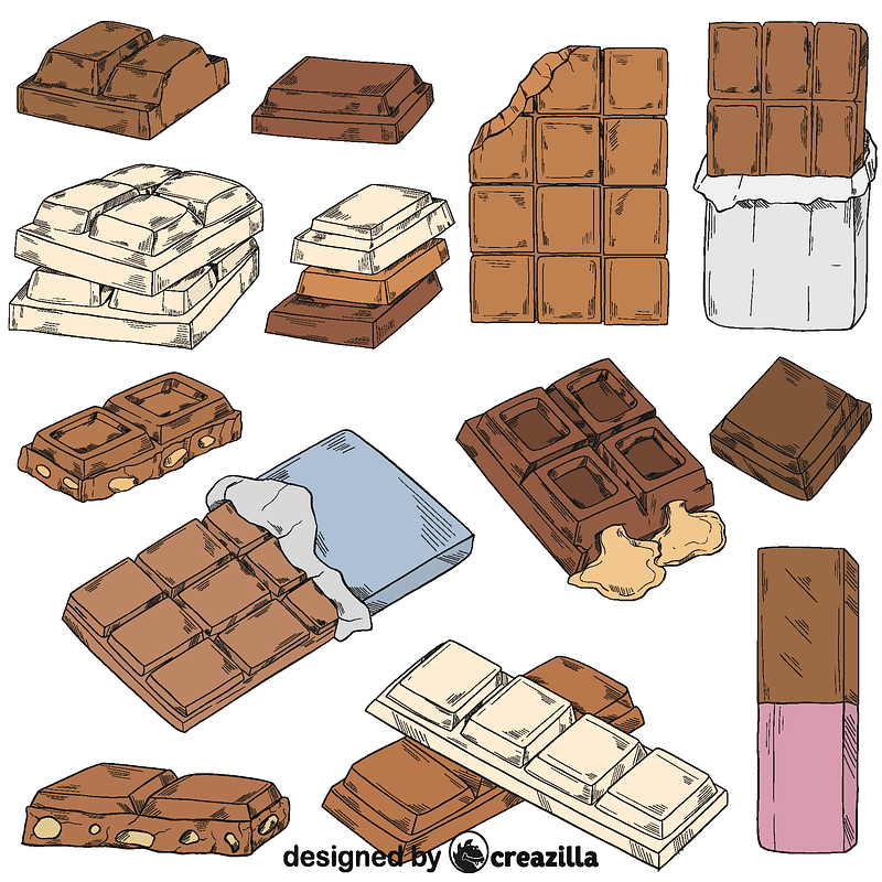 Set of chocolate