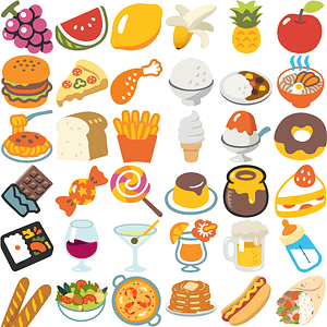 + 170 s of Food and Drinks Emoji