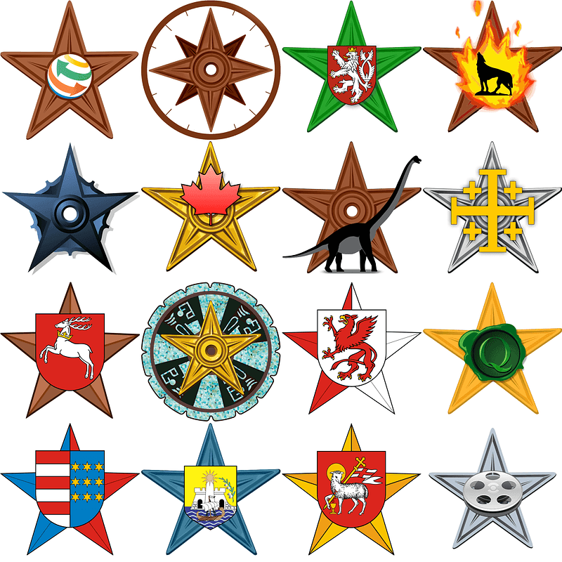 Barnstars 아이콘 세트