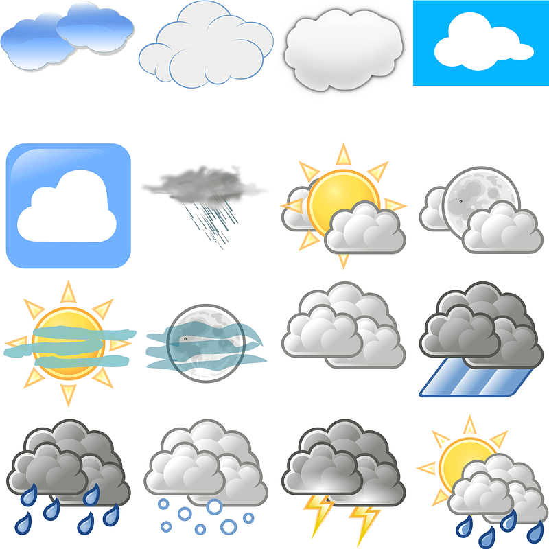 Set of Clouds Icons