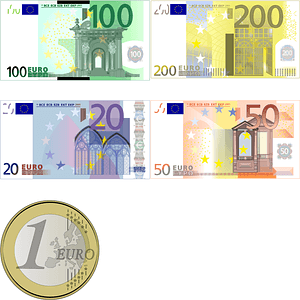 Set of Euro Banknotes