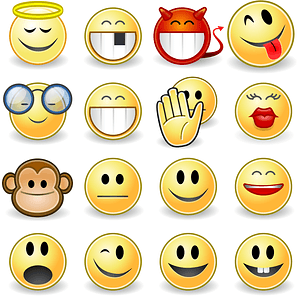 Reihe von Gesichtern Smilies Icons