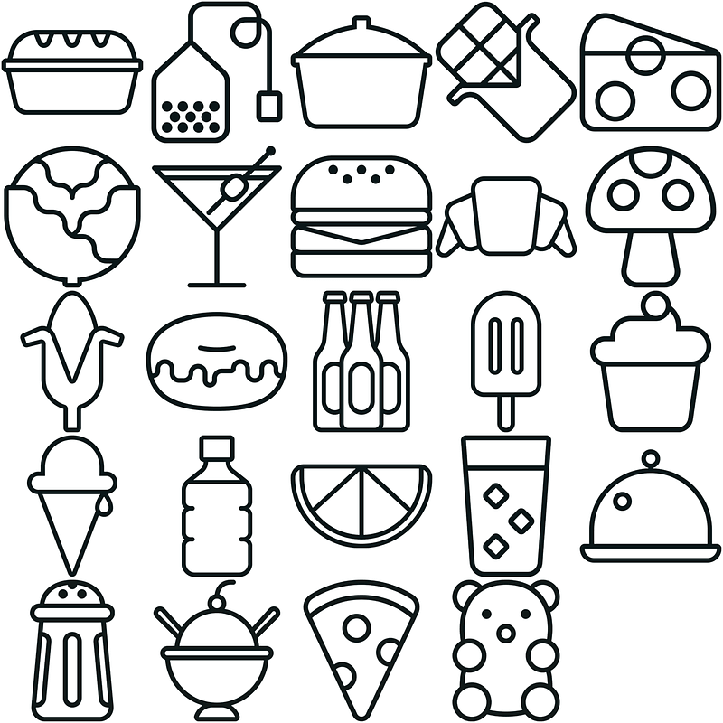 Voedsel pictogrammen
