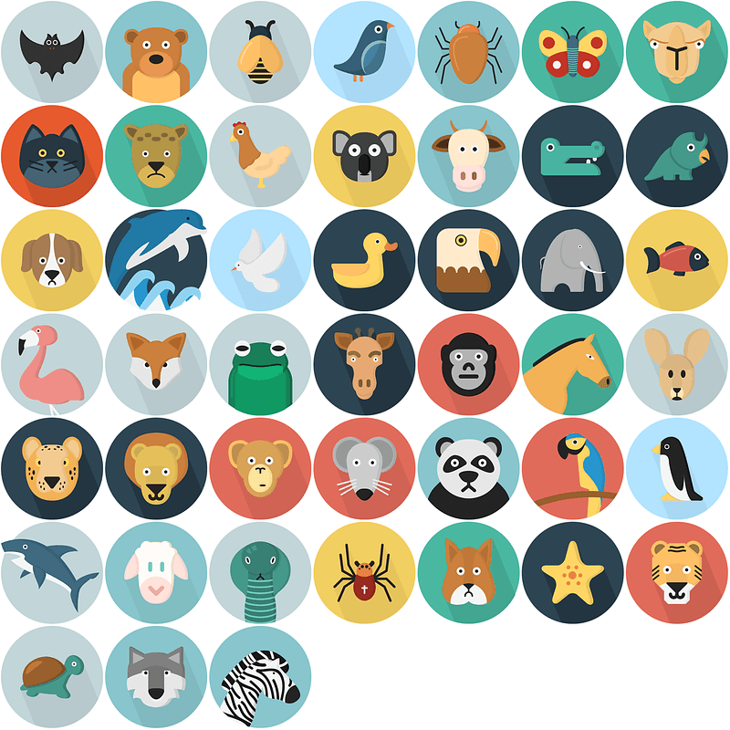 Cartoon Animals Icons
