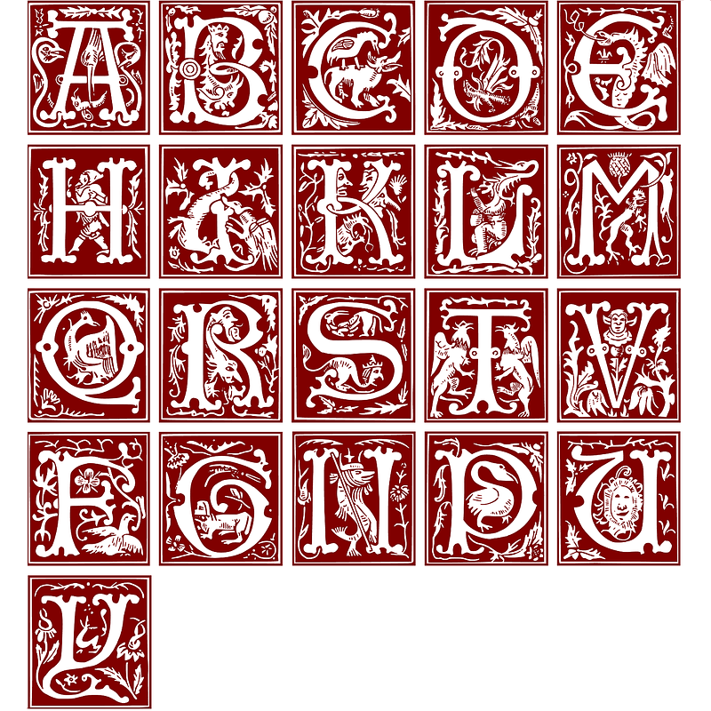 Ornamental Alphabet of the 16th Century