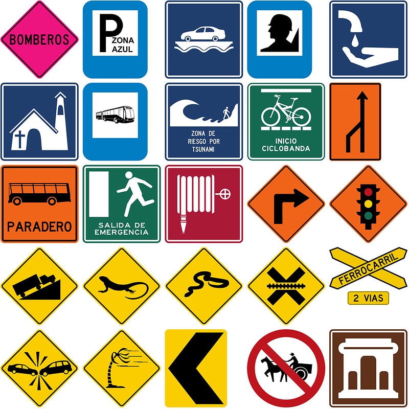 372 Road Signs of Colombia