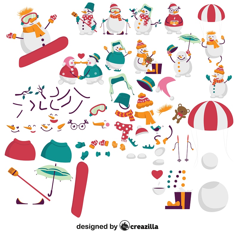 Snowman character constructor