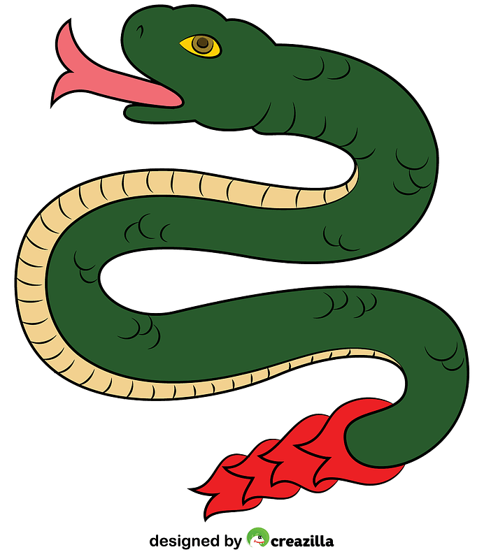 Coatl Aztec Snake from Calendar