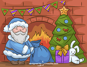 Santa Claus and the Christmas Tree