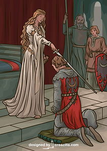 Accolade by Edmund Blair Leighton