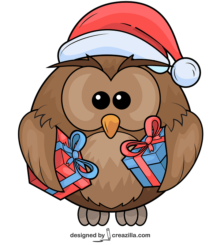 Xmas Owl with Presents