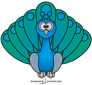 Cartoon Peacock