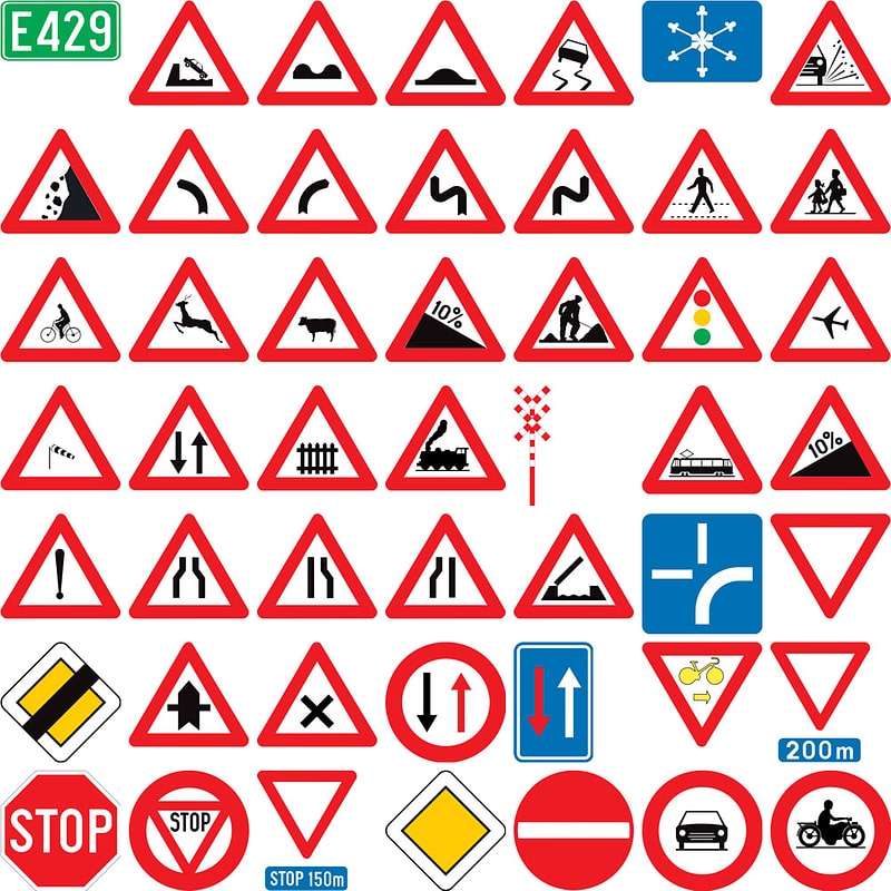 129 panneaux de signalisation de la Belgique