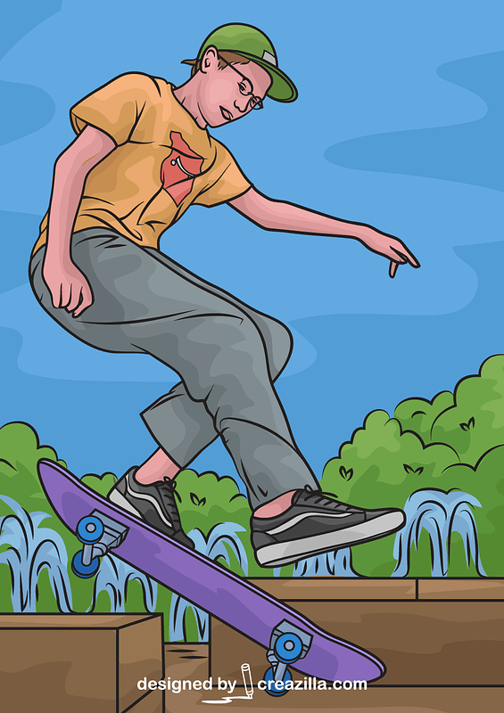 Boy Skateboarding
