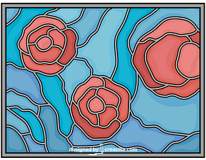 Stained Glass with Roses