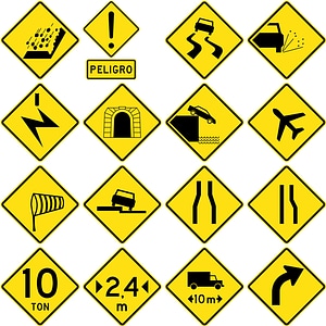 126 Road Signs of Chile