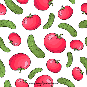 Tomatos and Cucumbers Pattern