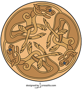 Celtic Ornament Design from Book of Kells