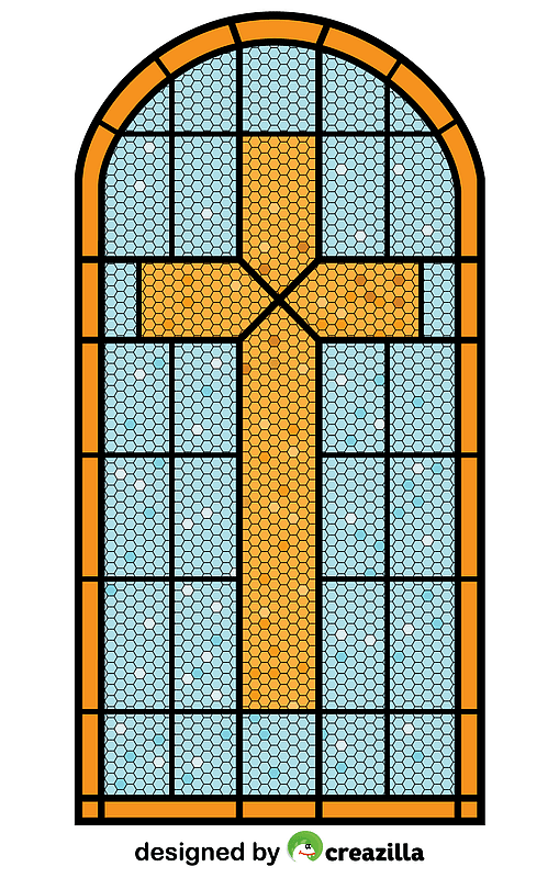 Cross Stained Glass Window