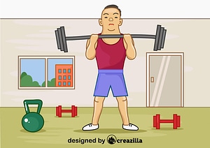 Barbell and dumbbell workout