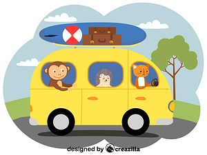 Animals in the bus