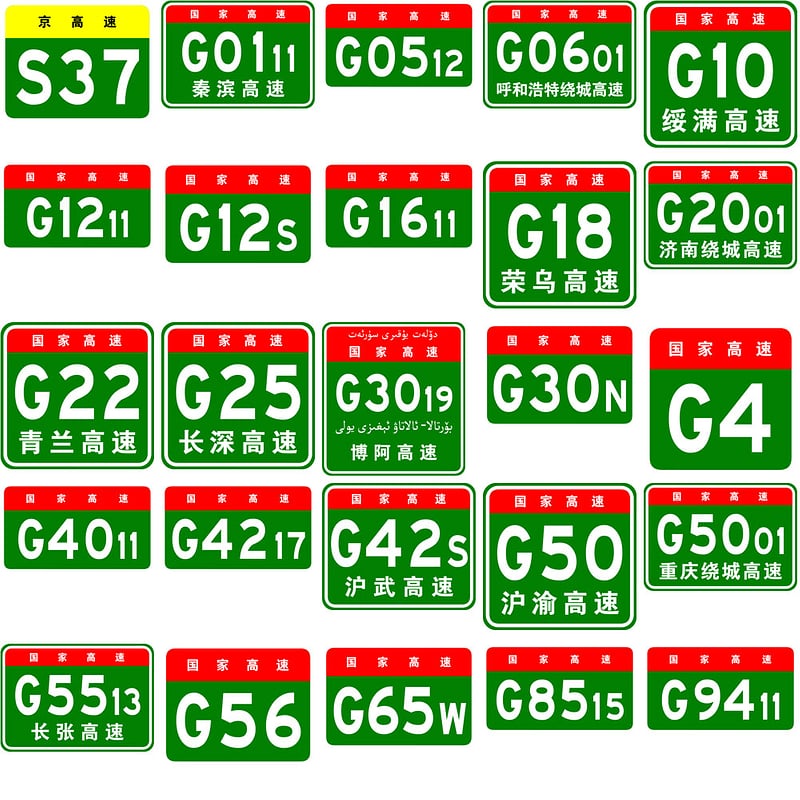 Road Signs of China
