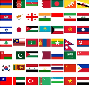 Flags of Asian Countries