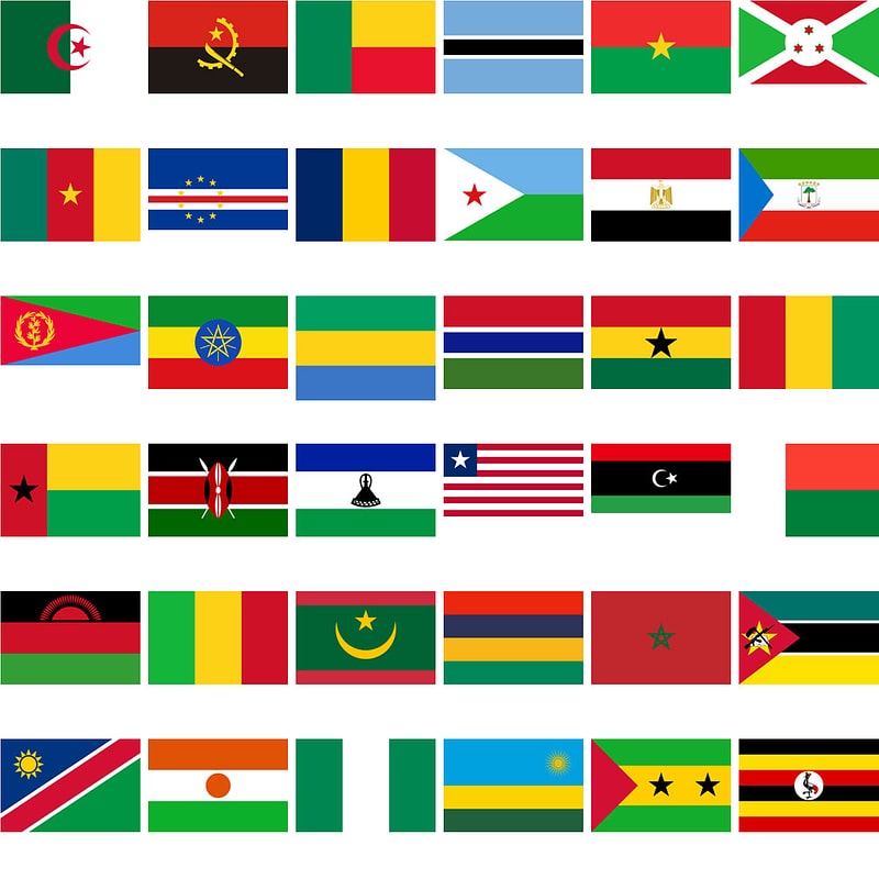 Set of African Flags