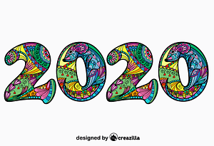 2020 Chinese Year of the Rat Zentangle