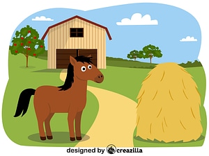 Animals on the farm - horse