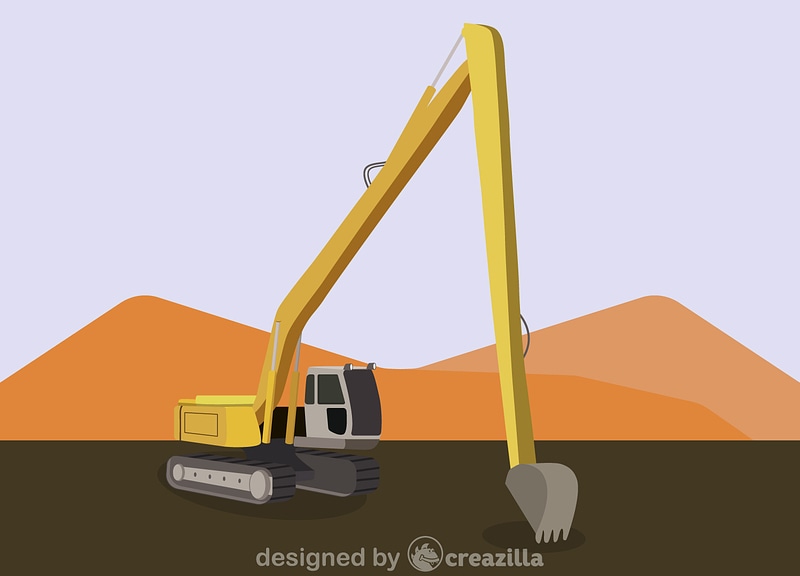 Long reach excavator