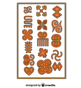 Adinkra afrikanske symboler