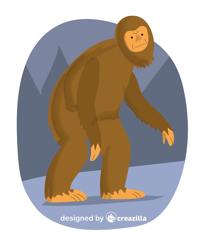 Bigfoot in the forest