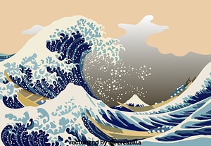 The Great Wave off Kanagawa by Katsushika Hokusai