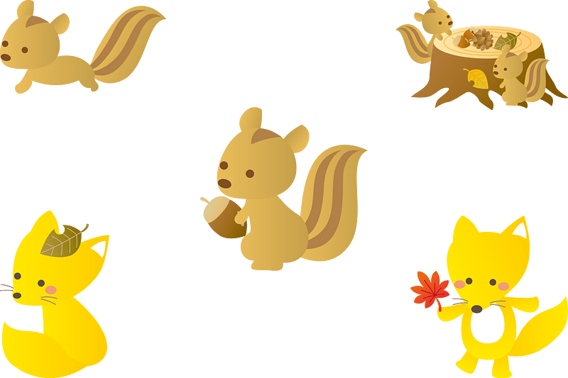 Squirrel Fox Autumn