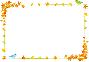 Autumn Leaves Birds Frame