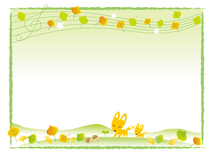 Fox Fallen Leaves Frame