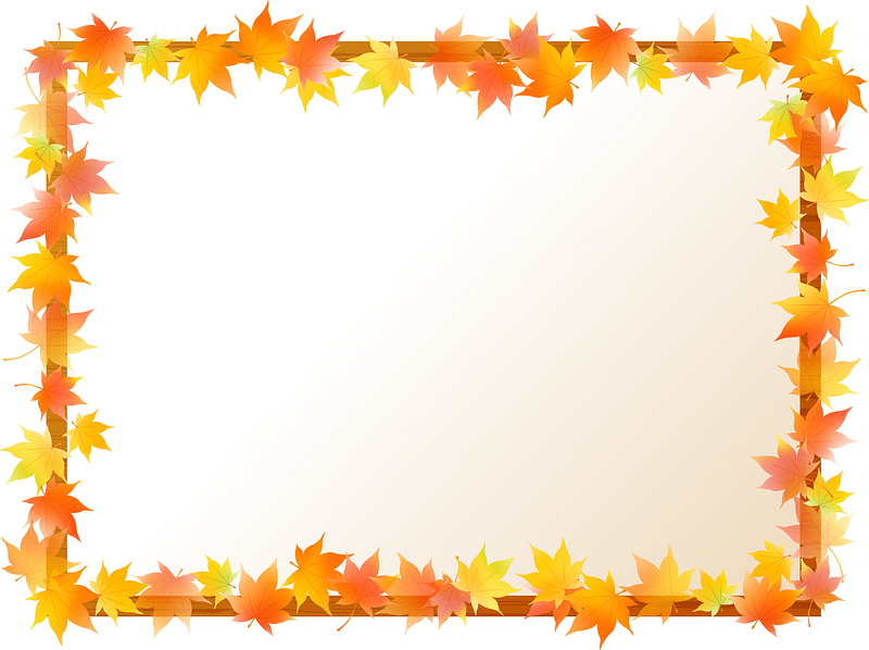 Maple Leaves Wood Frame