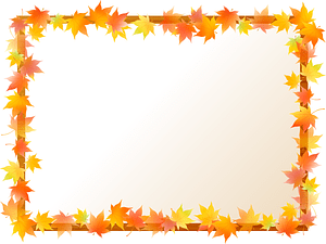 Maple Leaves Wood Frame