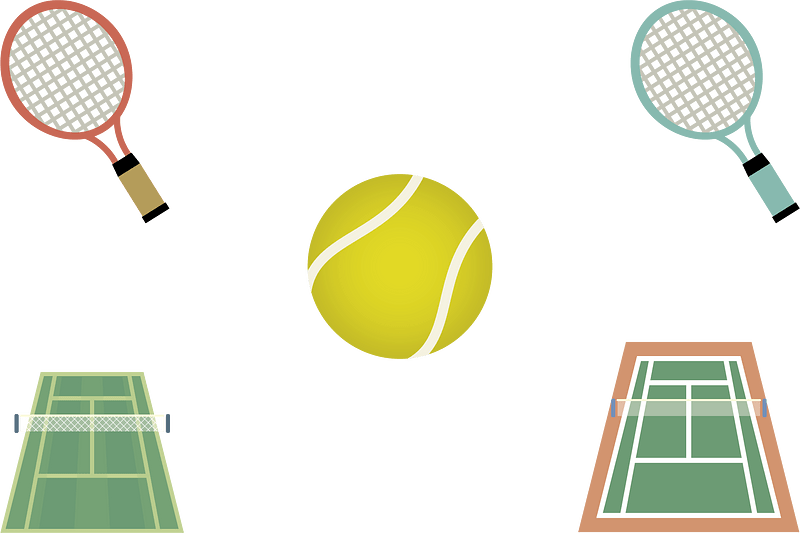 Tennis Racket Ball Court