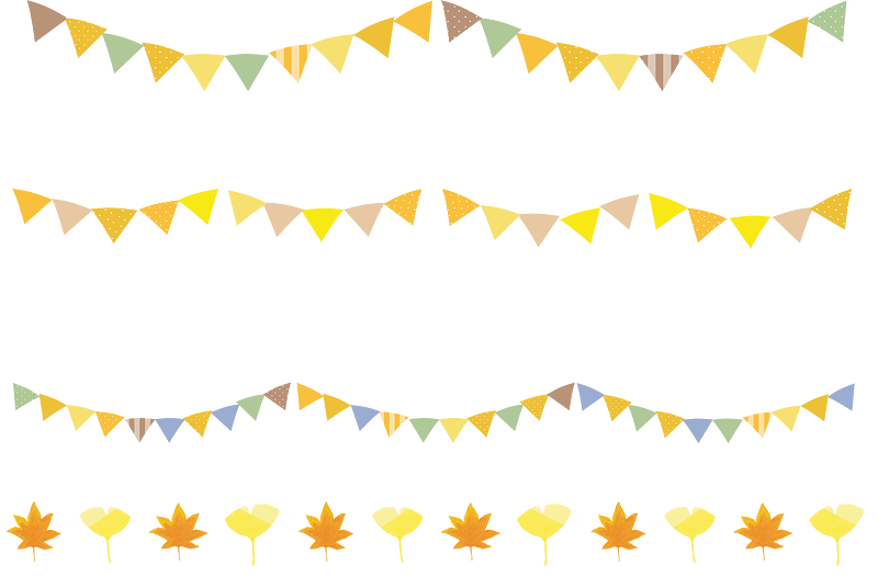 Flag Garland Autumn Leaves