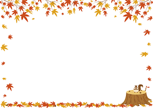 Maple Leaves Squirrel Frame