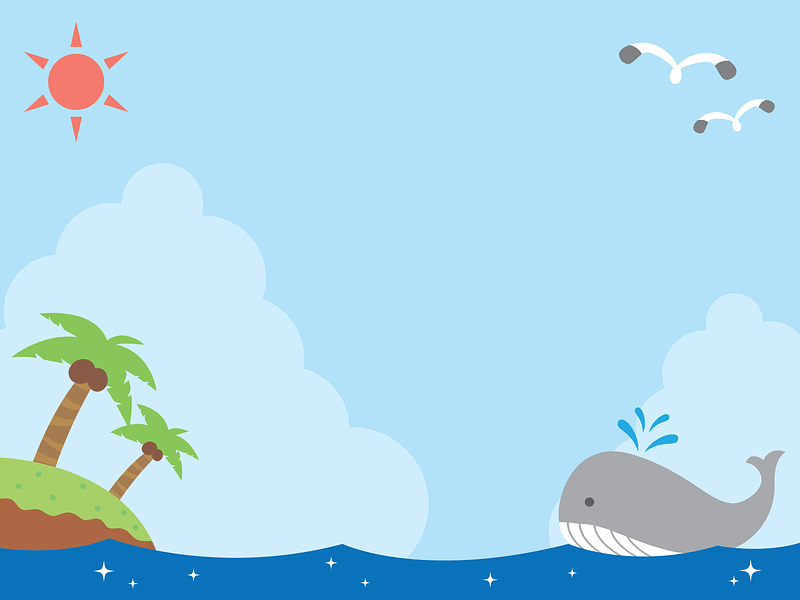 Summer Sea Whale Island