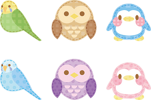 Applique Parakeet Owl Penguin