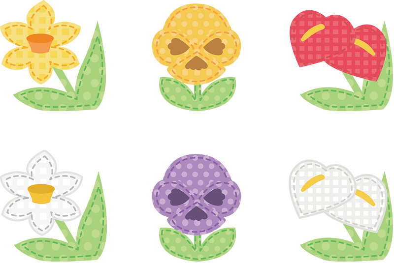 Applique Narcissus Pansy Anthurium